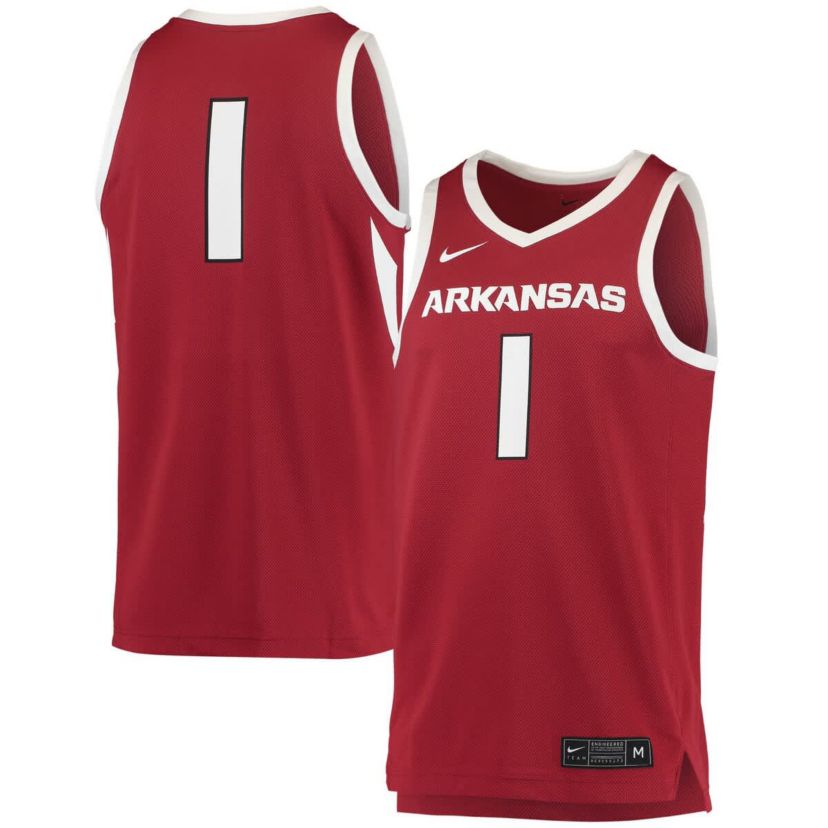 NCAA Nike #1 Arkansas Razorbacks Replica Jersey