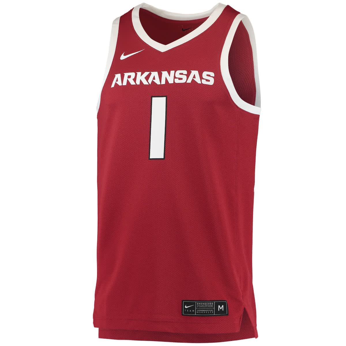 NCAA Nike #1 Arkansas Razorbacks Replica Jersey