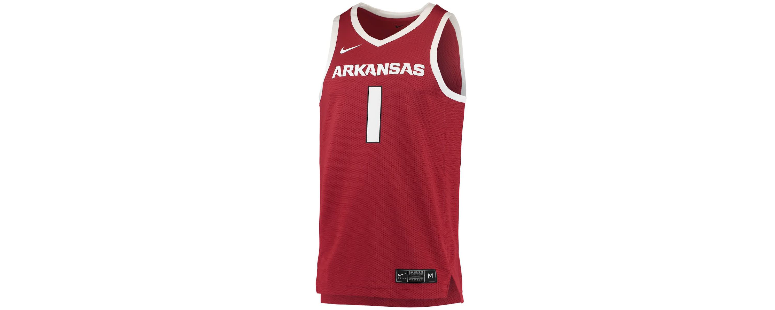 NCAA Nike #1 Arkansas Razorbacks Replica Jersey