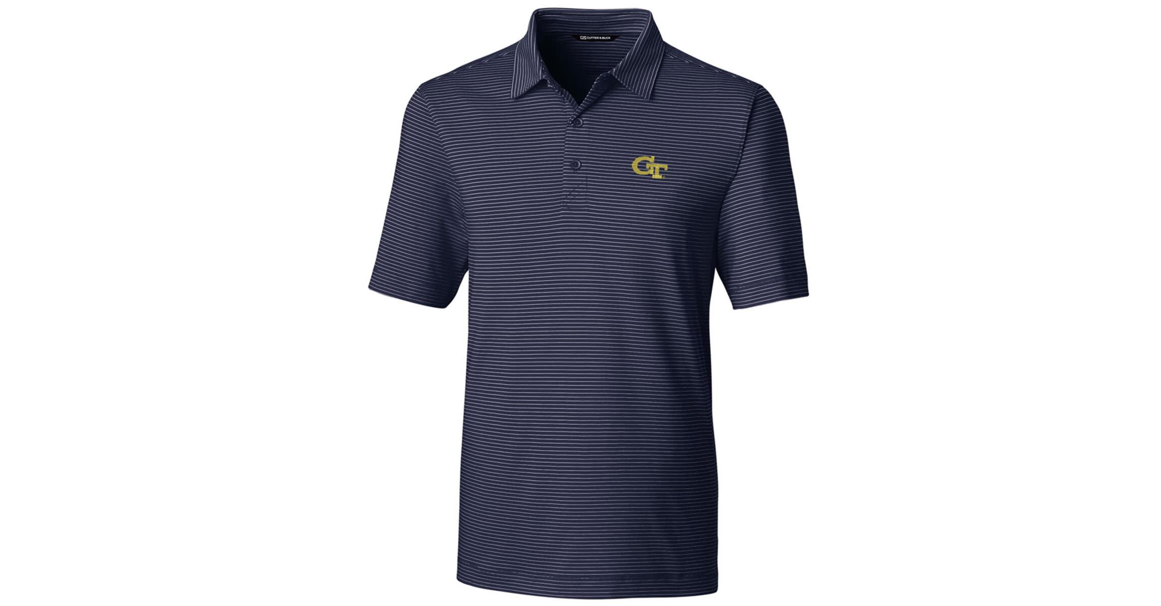 Georgia Tech Yellow Jackets NCAA Georgia Tech Jackets Big & Tall Forge Pencil Stripe Polo