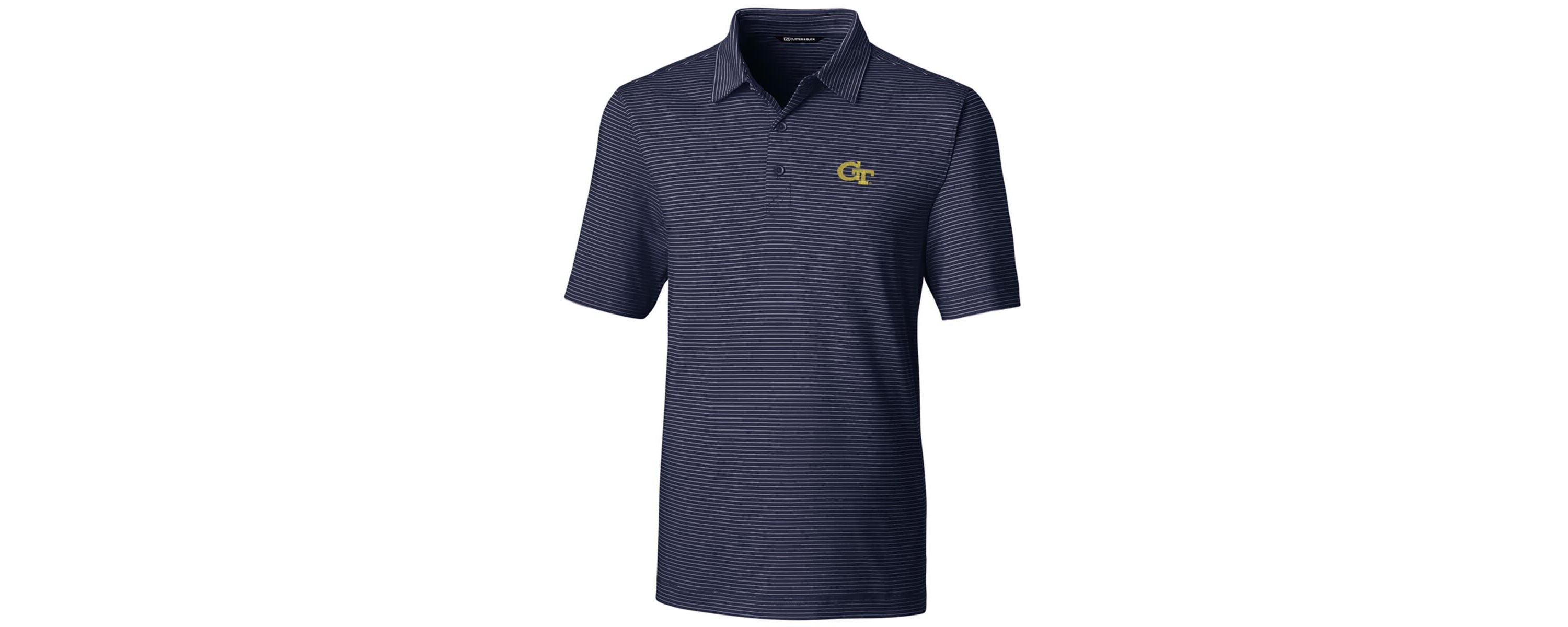 Georgia Tech Yellow Jackets NCAA Georgia Tech Jackets Big & Tall Forge Pencil Stripe Polo