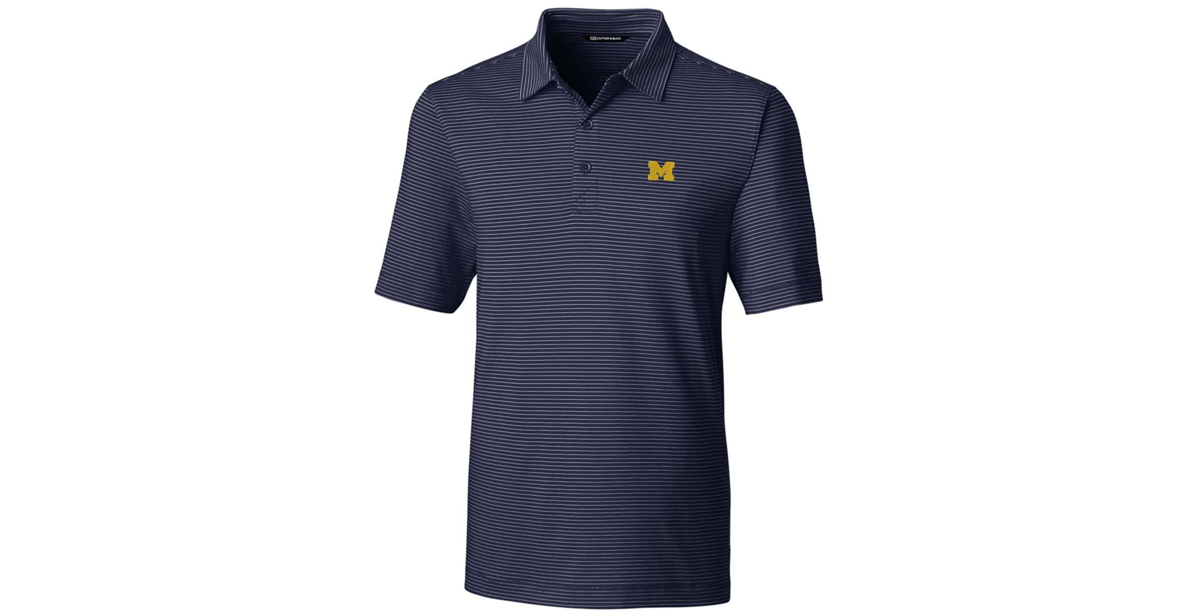NCAA Michigan Wolverines Big & Tall Forge Pencil Stripe Polo
