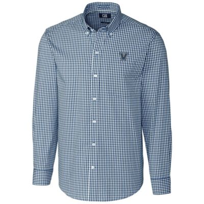 NCAA Villanova Wildcats Big & Tall Stretch Gingham Long Sleeve Button Down Shirt