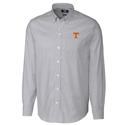 NCAA Tennessee Volunteers Big & Tall Stretch Oxford Stripe Long Sleeve Button Down Shirt