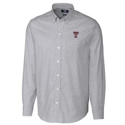 Texas Tech Red Raiders NCAA Texas Tech Raiders Big & Tall Stretch Oxford Stripe Long Sleeve Button Down Shirt