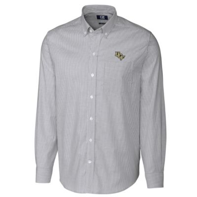 NCAA UCF Knights Big & Tall Stretch Oxford Stripe Long Sleeve Button Down Shirt