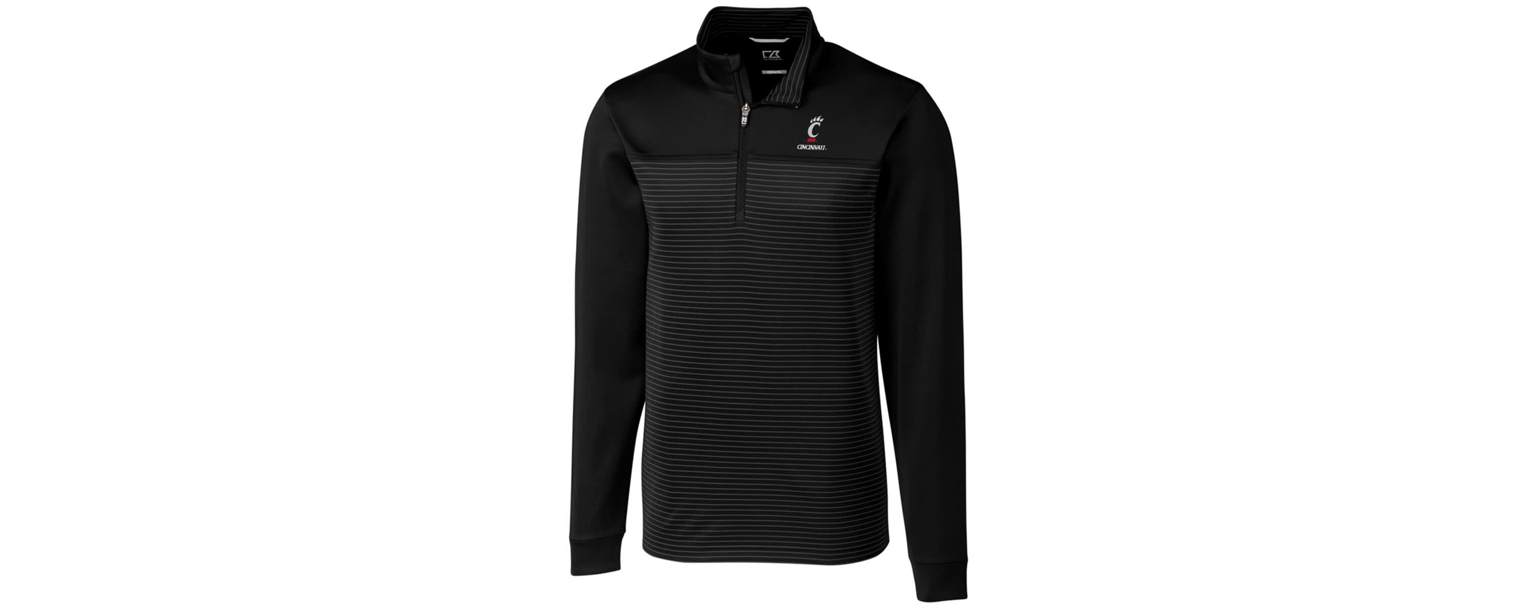 NCAA Cincinnati Bearcats Big & Tall Traverse Stripe Half-Zip Pullover Jacket