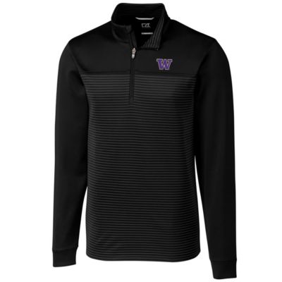 NCAA Washington Huskies Big & Tall Traverse Stripe Half-Zip Pullover Jacket