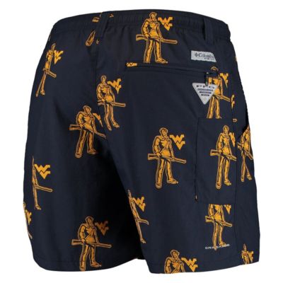 NCAA West Virginia Mountaineers PFG Backcast II Omni-Shade Hybrid Shorts