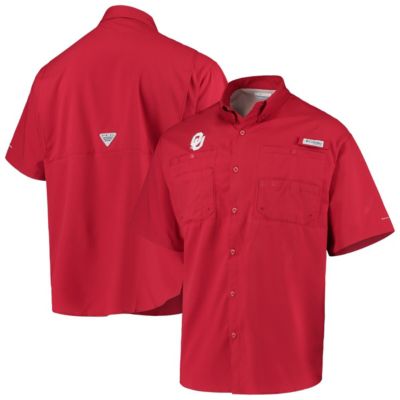 NCAA Oklahoma Sooners PFG Tamiami Omni-Shade Button-Down Shirt