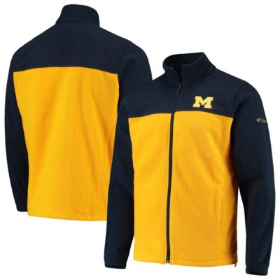 NCAA Navy/Maize Michigan Wolverines Flanker III Fleece Team Full-Zip Jacket