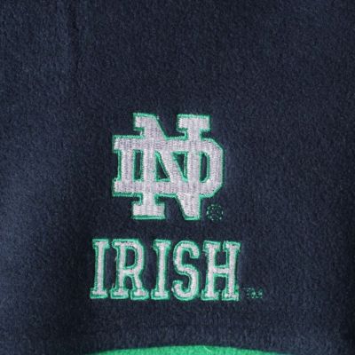 NCAA Navy/Green Notre Dame Fighting Irish Flanker III Fleece Team Full-Zip Jacket