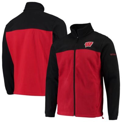 NCAA Black/Red Wisconsin Badgers Flanker III Fleece Team Full-Zip Jacket