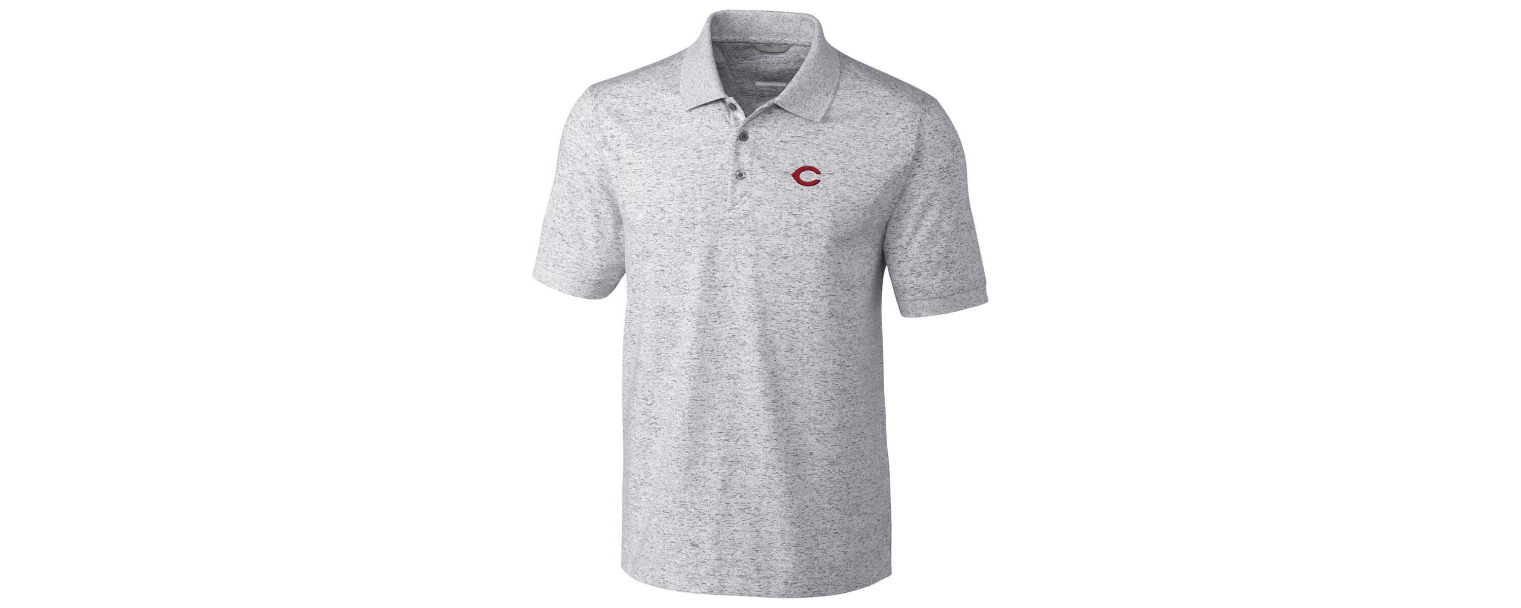 MLB Cincinnati Reds Advantage Polo Space Dye - Gray