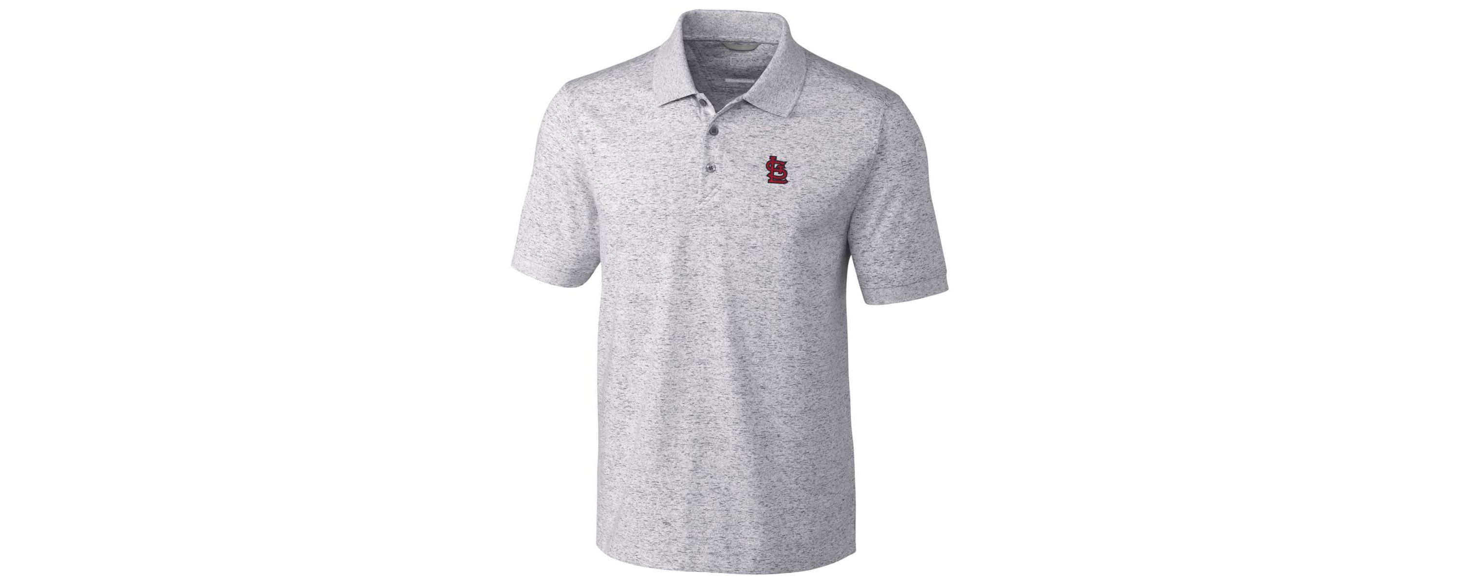 MLB St. Louis Cardinals Advantage Polo Space Dye - Gray