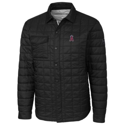 MLB Los Angeles Angels Rainier Shirt Full-Zip Jacket - Black