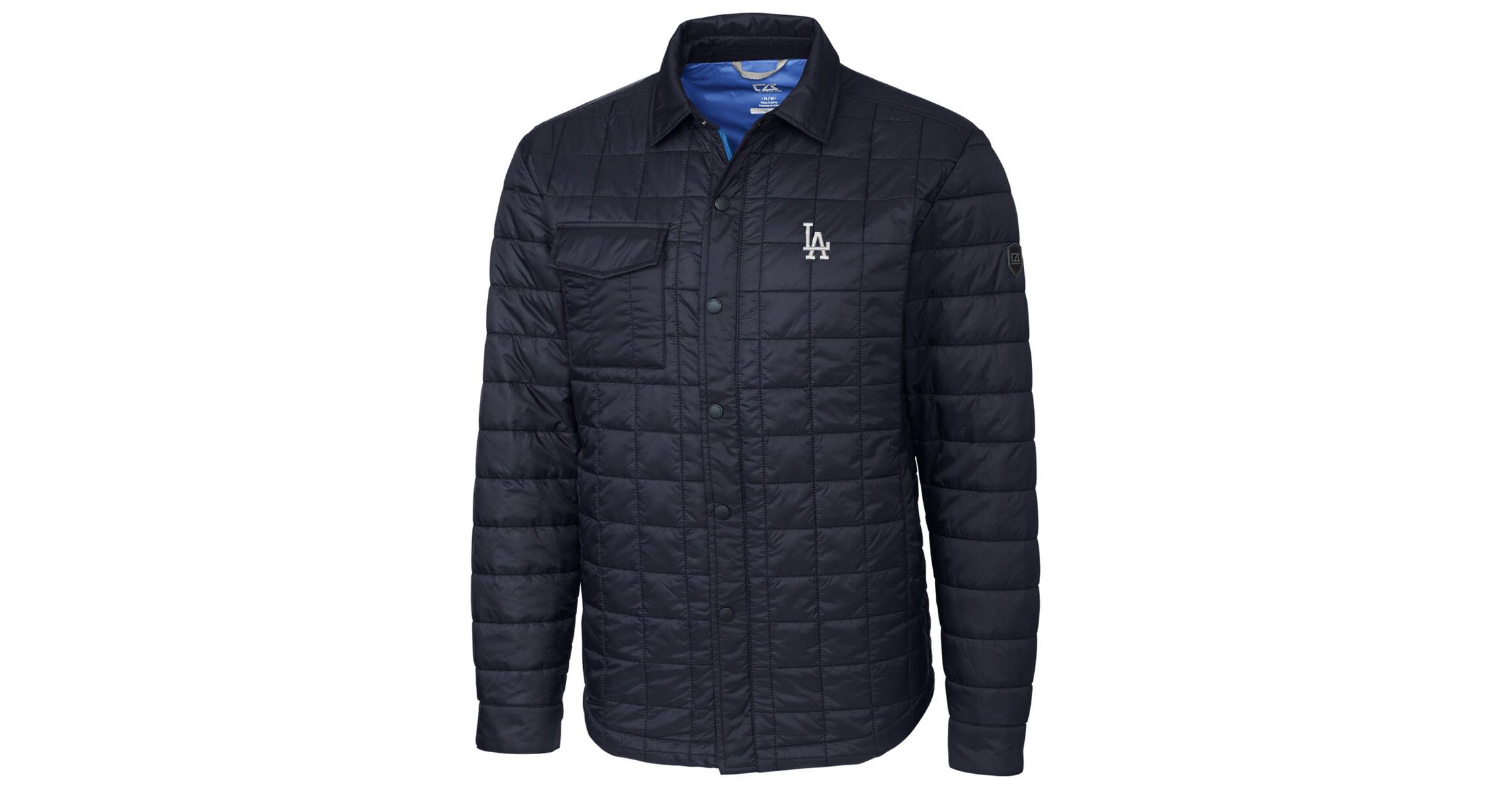 MLB Los Angeles Dodgers Rainier Shirt Full-Zip Jacket - Navy