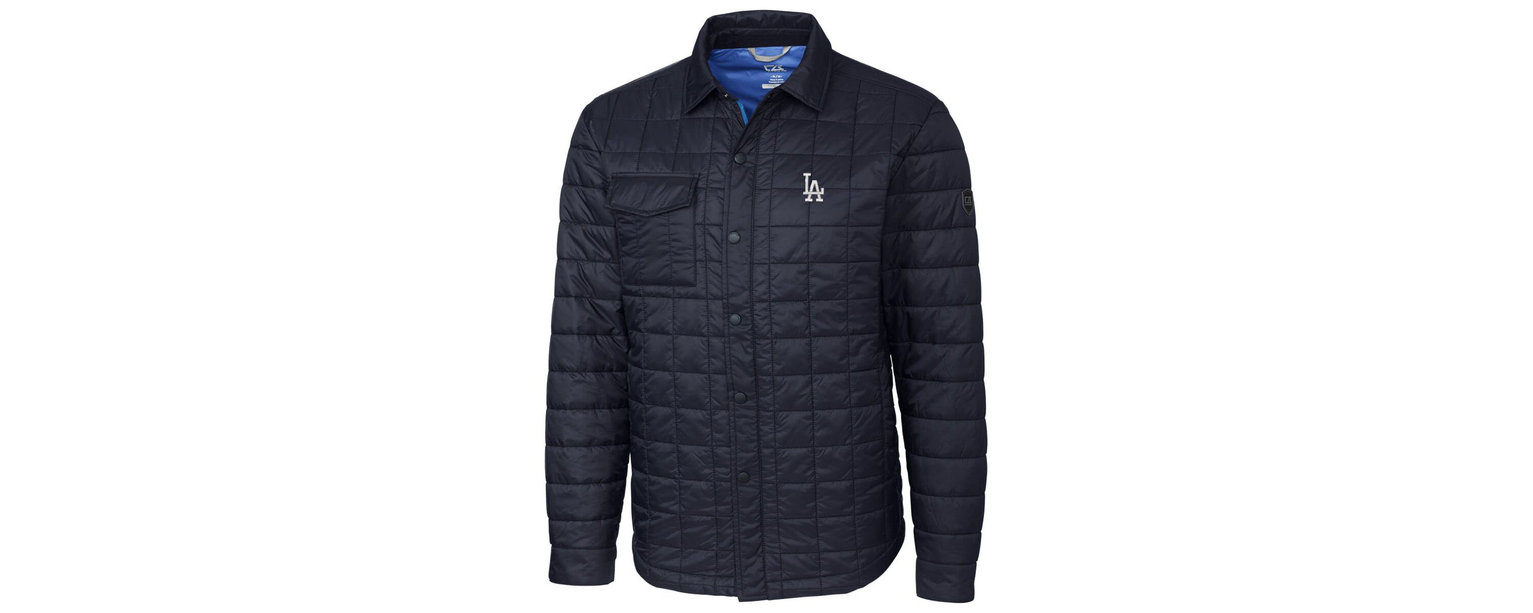 MLB Los Angeles Dodgers Rainier Shirt Full-Zip Jacket - Navy