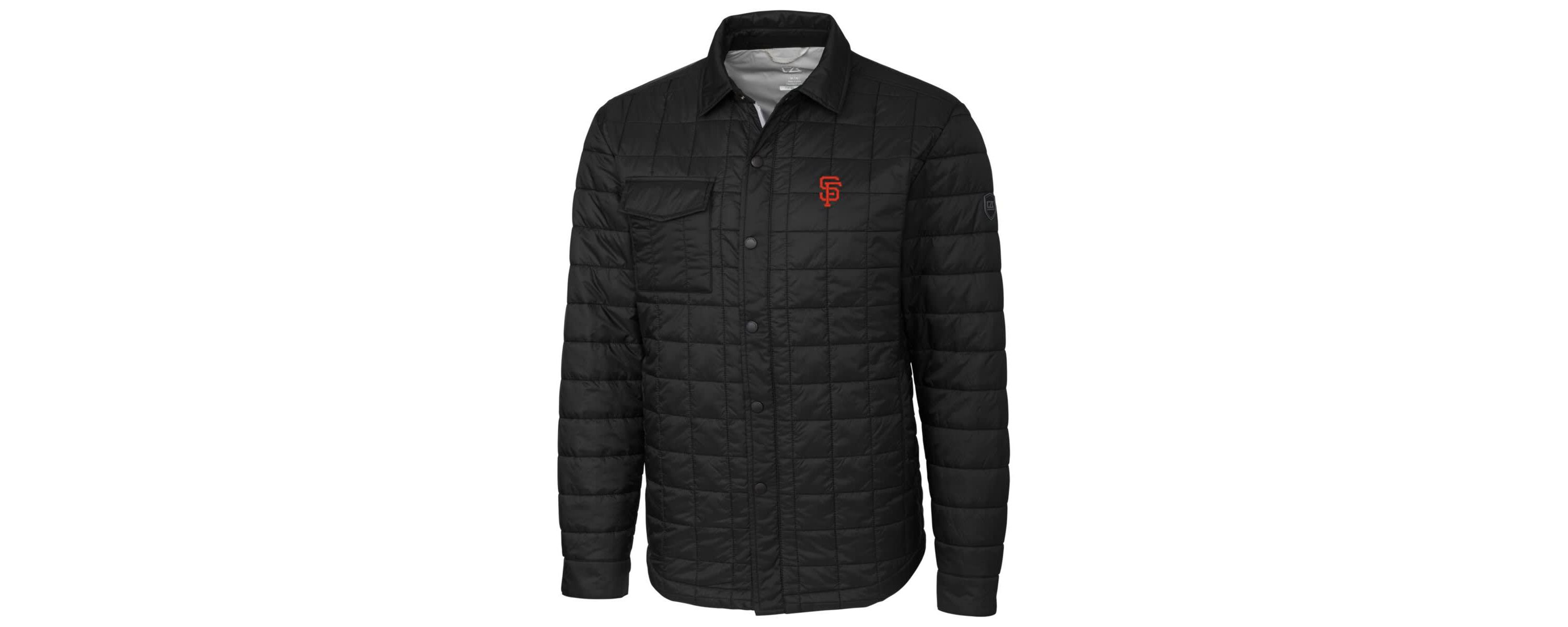 MLB San Francisco Giants Rainier Shirt Full-Zip Jacket - Black
