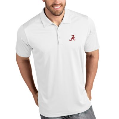 Antigua Men's Alabama Crimson Tide NCAA Alabama Tide Tribute Polo - White, 3XL