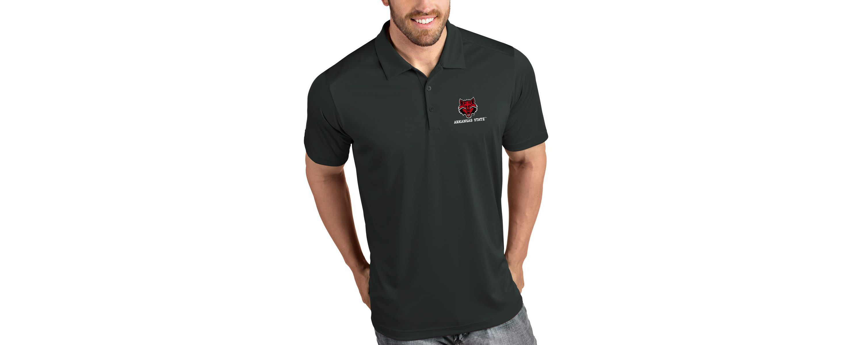 Arkansas State Red Wolves NCAA Arkansas State Wolves Tribute Polo - Charcoal