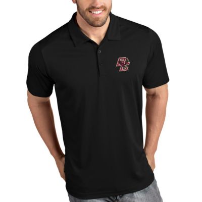 Antigua Men's Boston College Eagles NCAA Boston NCAA Eagles Tribute Polo - Black, 4XL