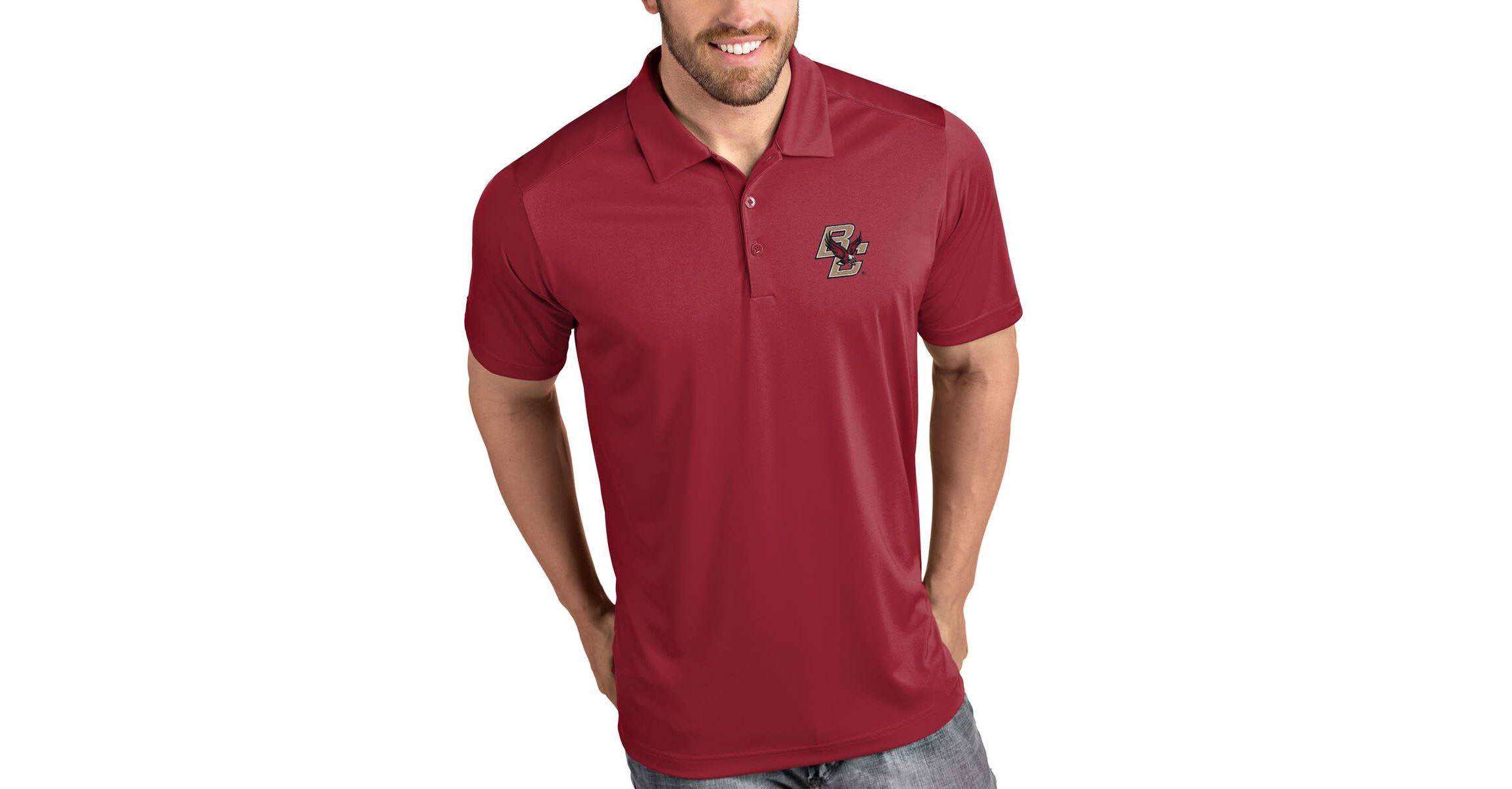 Boston College Eagles NCAA Boston NCAA Eagles Tribute Polo - Maroon