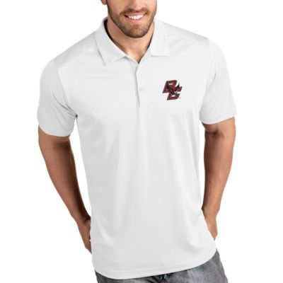 Antigua Men's Boston College Eagles NCAA Boston NCAA Eagles Tribute Polo - White