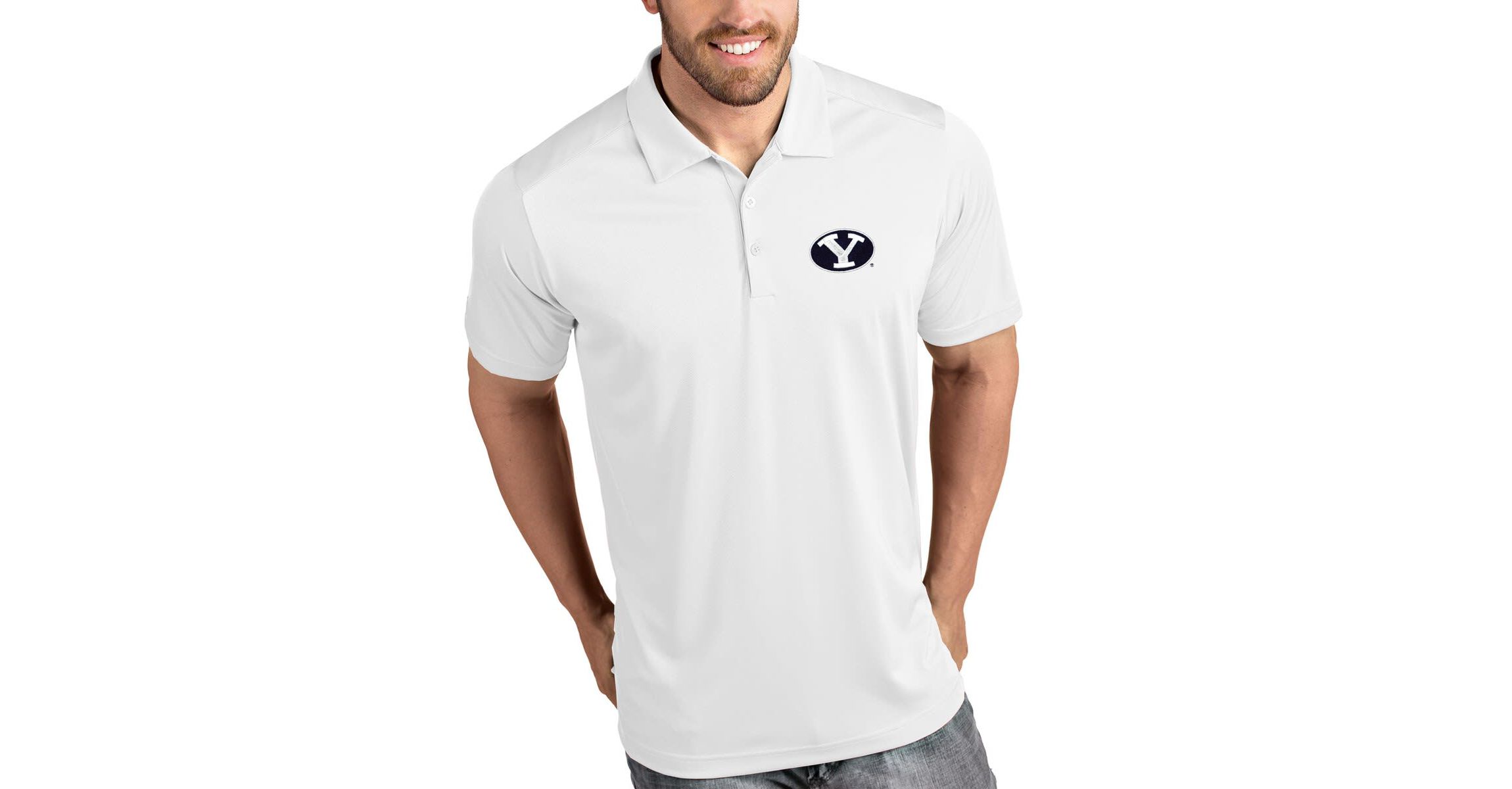 NCAA BYU Cougars Tribute Polo - White