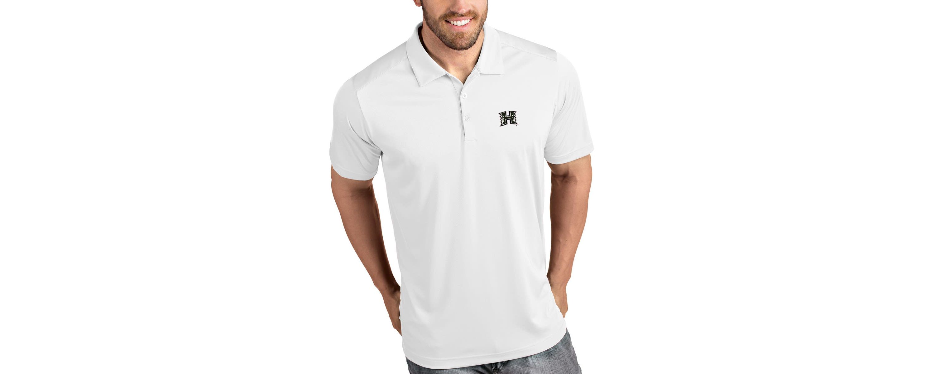 Hawaii Rainbow Warriors NCAA Hawaii Warriors Tribute Polo - White