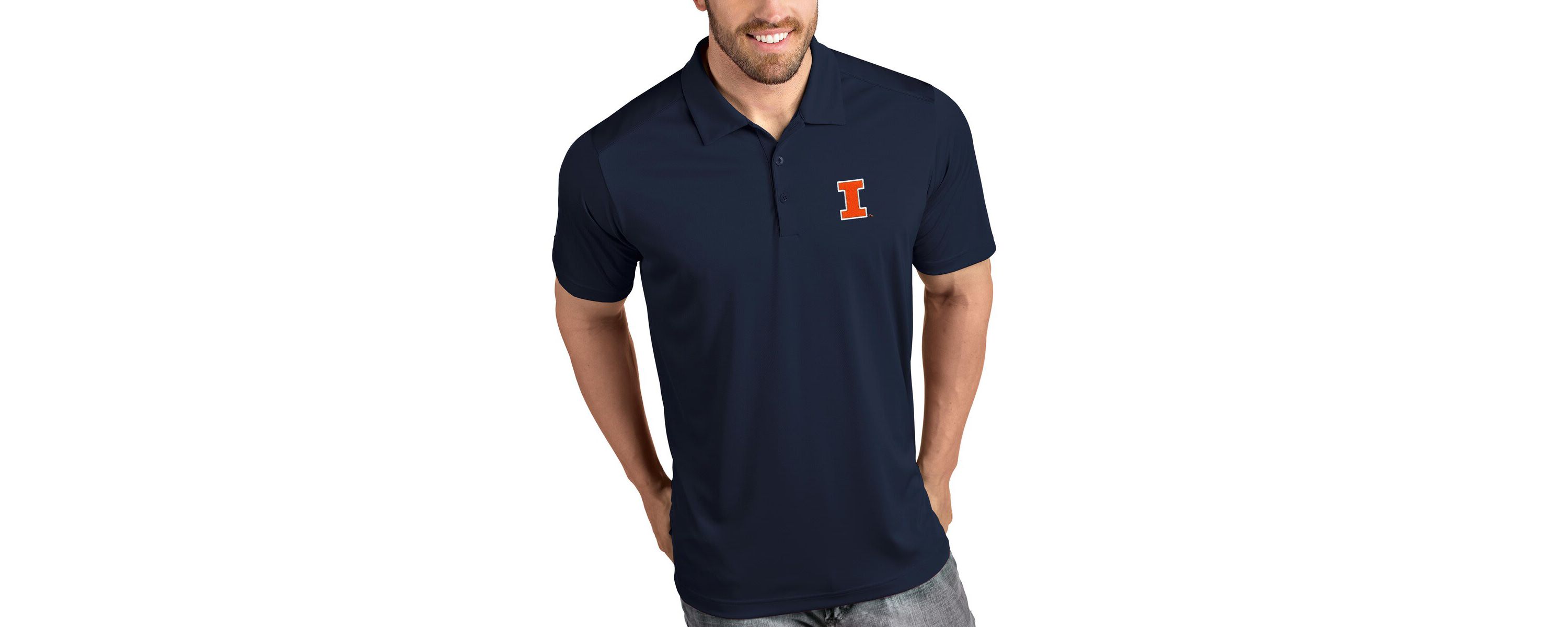 NCAA Illinois Fighting Illini Tribute Polo - Navy