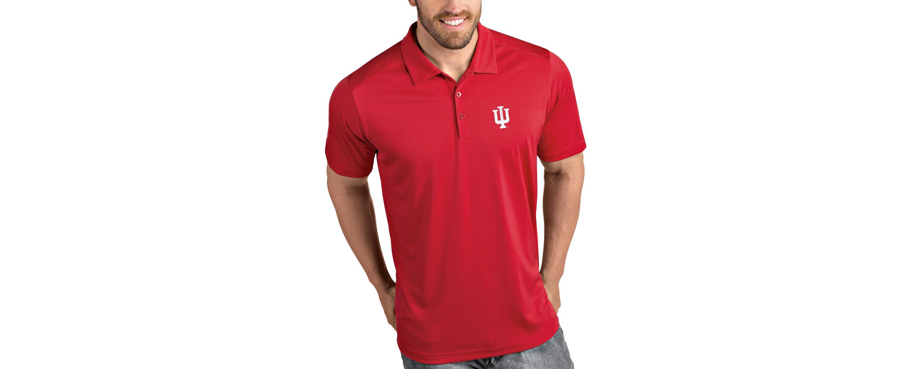 NCAA Indiana Hoosiers Tribute Polo - Crimson