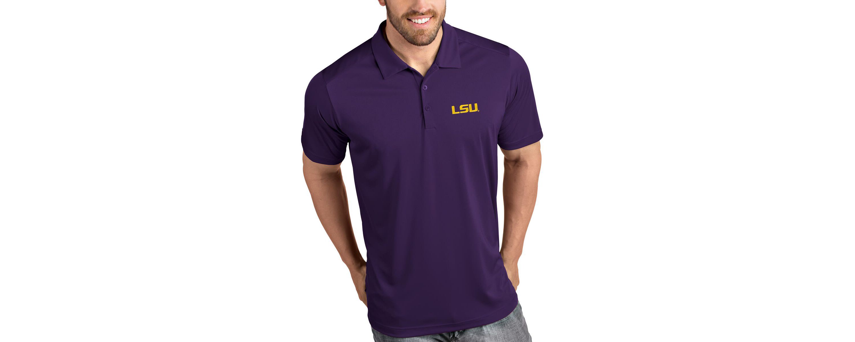 NCAA LSU Tigers Tribute Polo - Purple