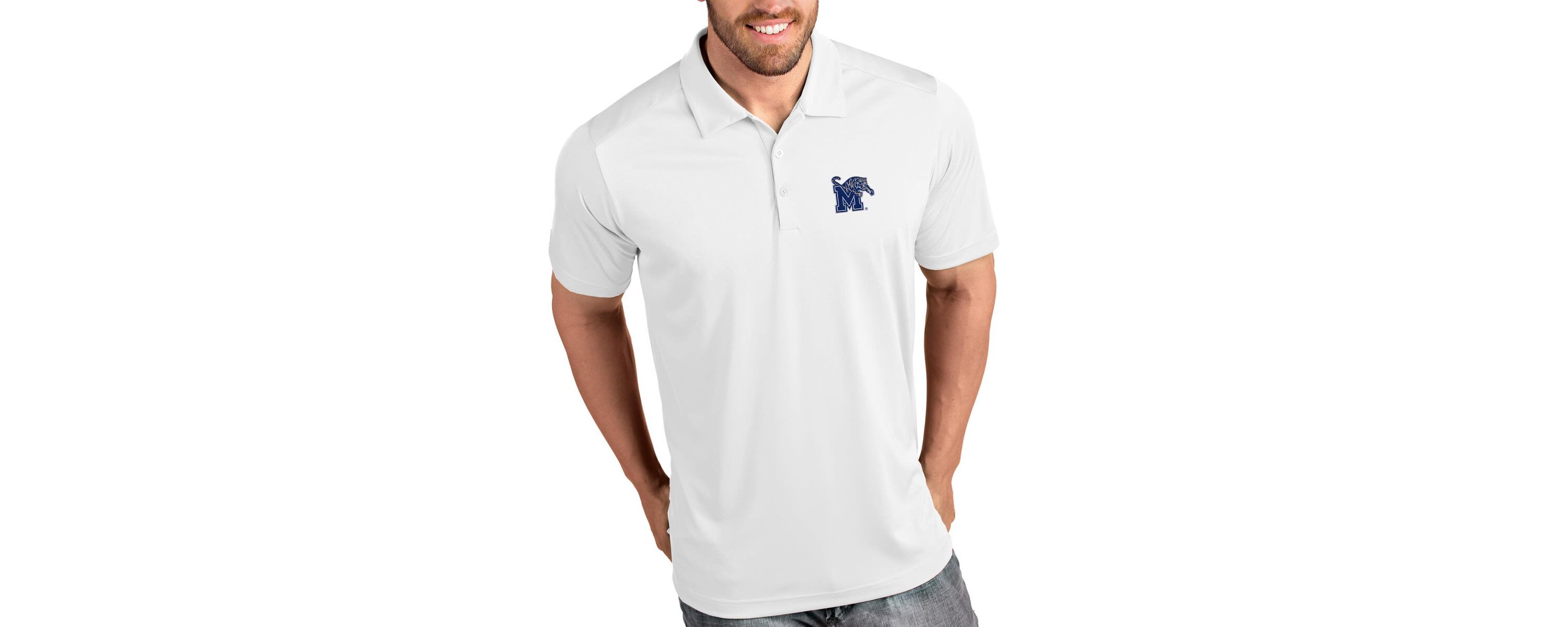 NCAA Memphis Tigers Tribute Polo - White