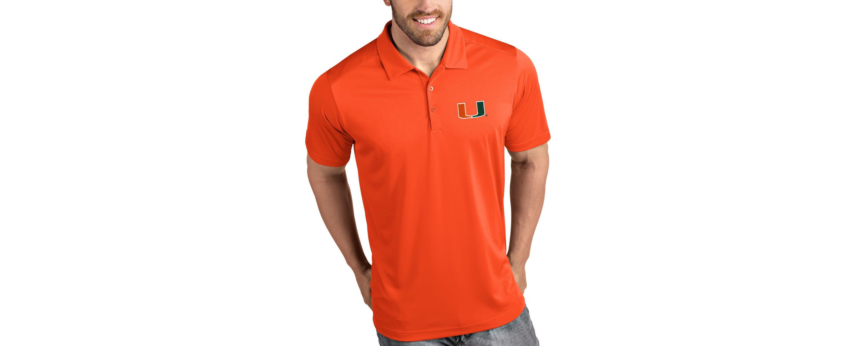 Miami (FL) Hurricanes NCAA Miami Hurricanes Tribute Polo - Orange