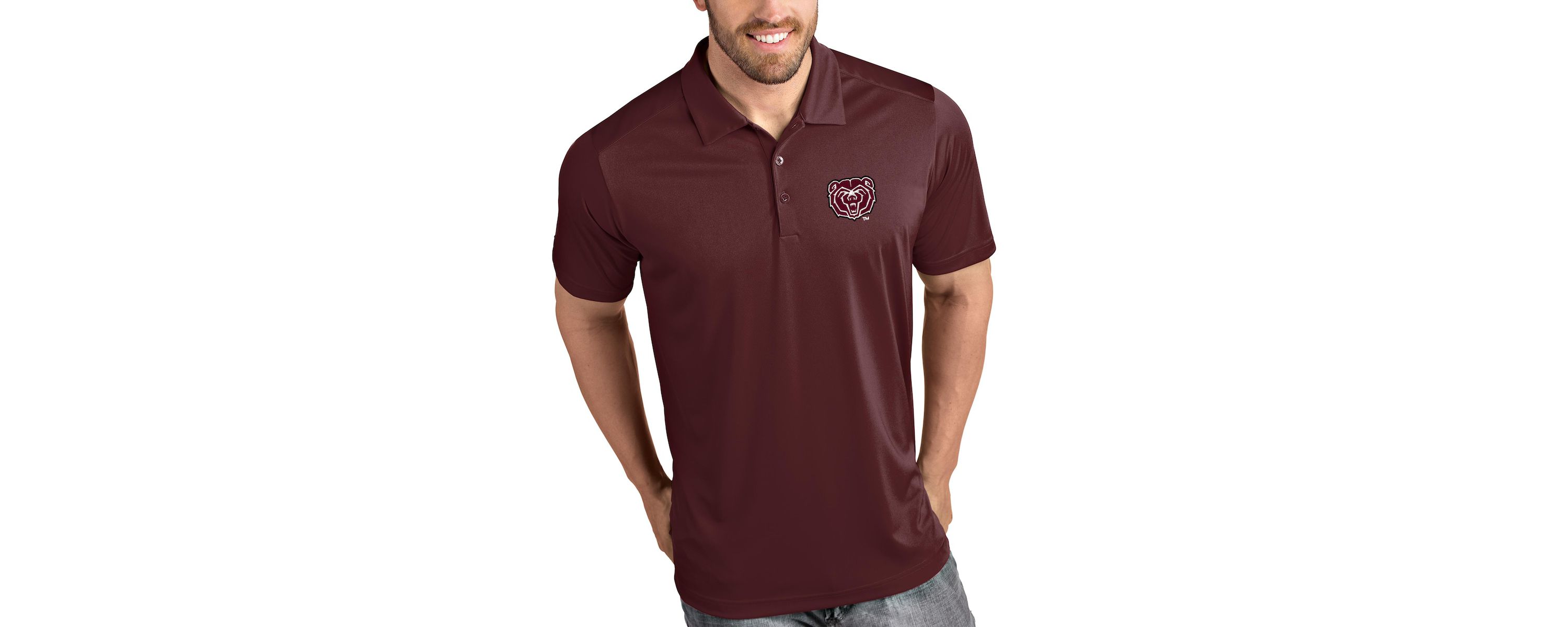 Missouri State Bears NCAA Missouri State University Bears Tribute Polo - Maroon