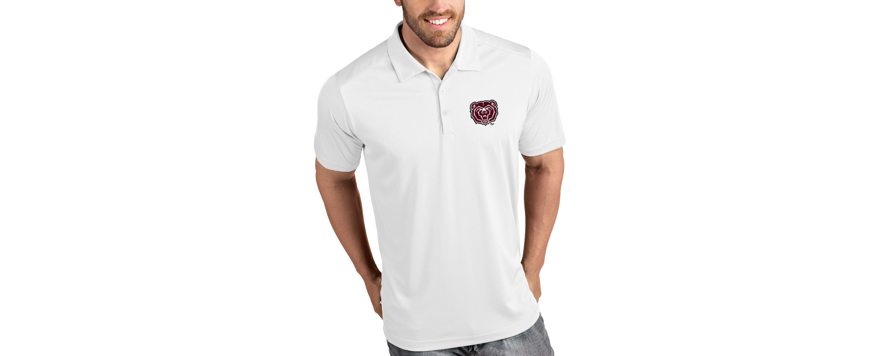 Missouri State Bears NCAA Missouri State University Bears Tribute Polo - White