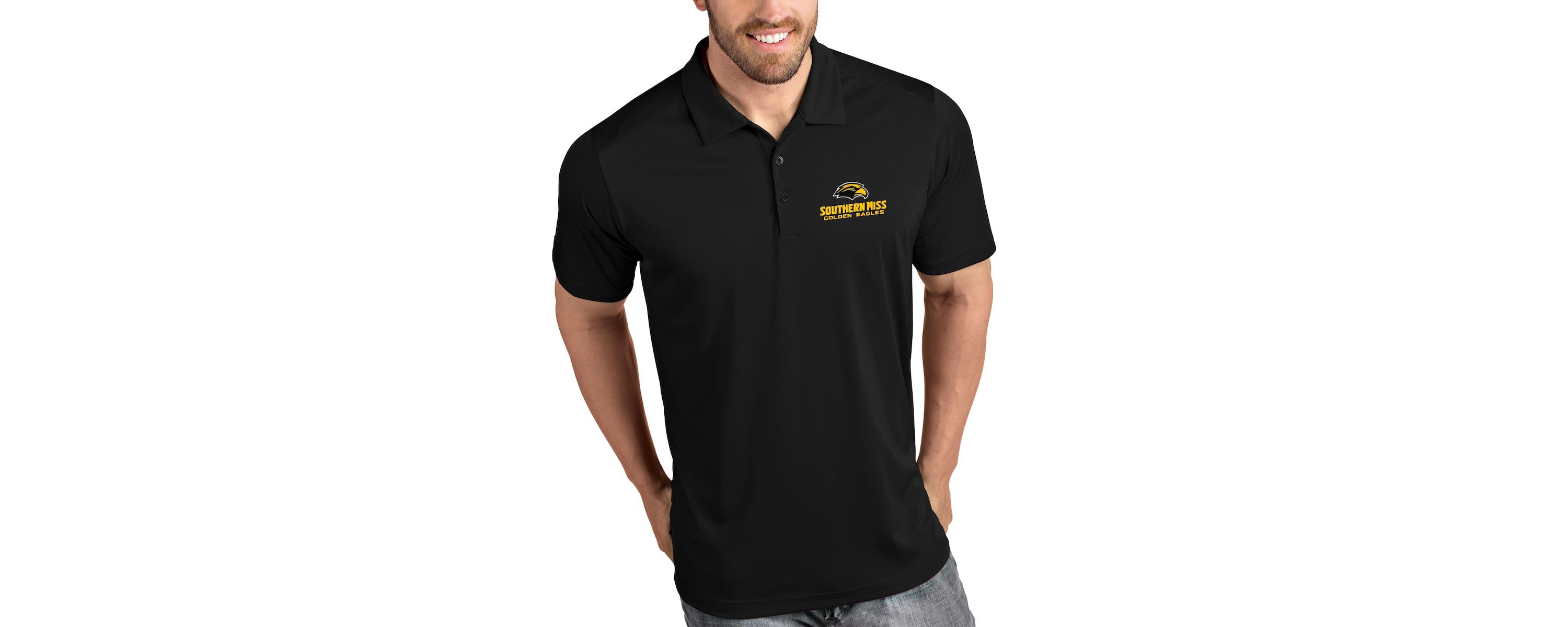 NCAA Southern Miss Golden Eagles Tribute Polo - Black