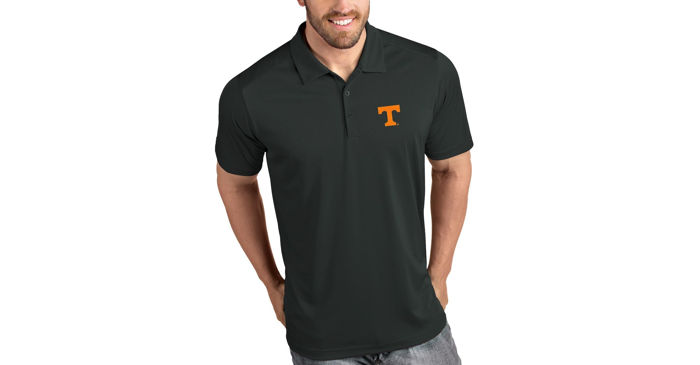 NCAA Tennessee Volunteers Tribute Polo - Charcoal