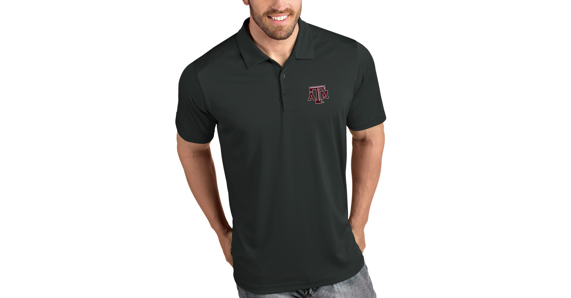 NCAA Texas A&M Aggies Tribute Polo - Charcoal
