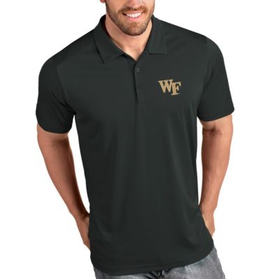 Antigua Men's NCAA Wake Forest Demon Deacons Tribute Polo - Charcoal, Grey, 4XL