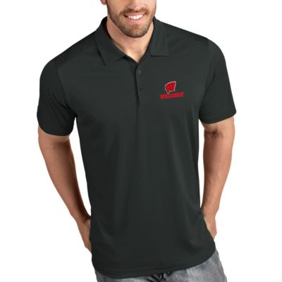 NCAA Wisconsin Badgers Tribute Polo - Charcoal