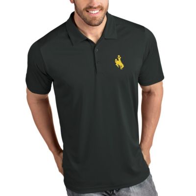 Antigua Men's NCAA Wyoming Cowboys Tribute Polo - Charcoal