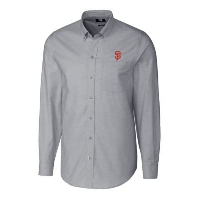 MLB San Francisco Giants Big & Tall Stretch Oxford Long Sleeve Button-Down Shirt