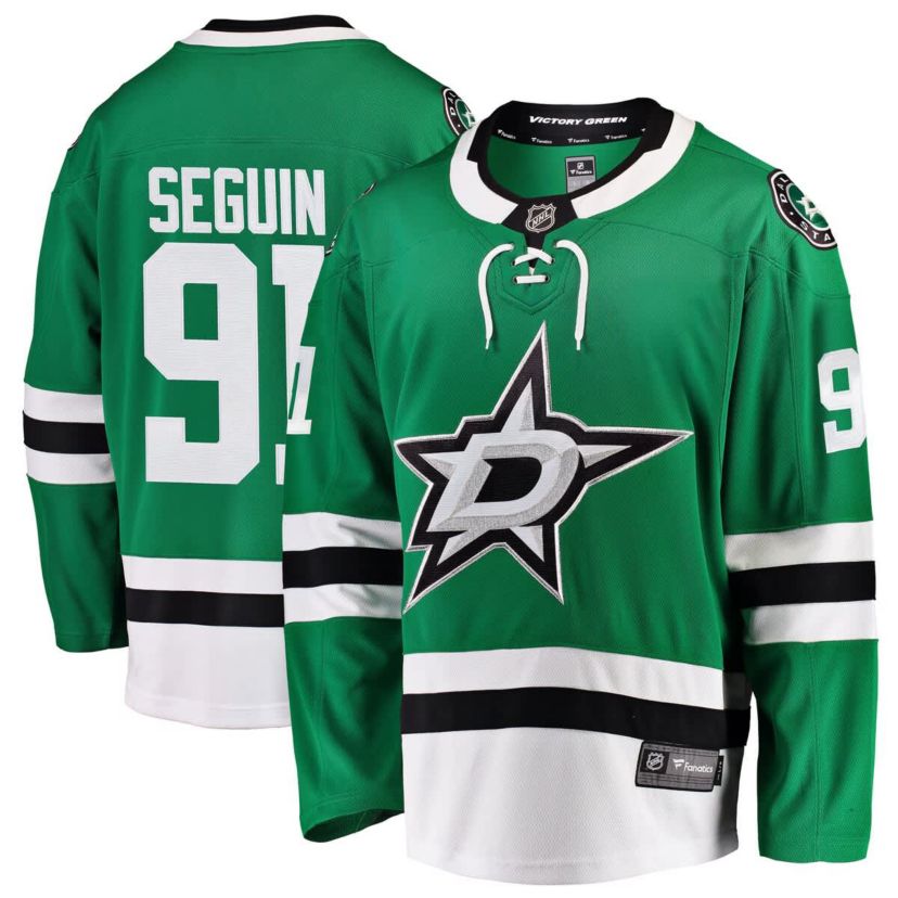 NHL Fanatics Tyler Seguin Kelly Dallas Stars Breakaway Home Jersey