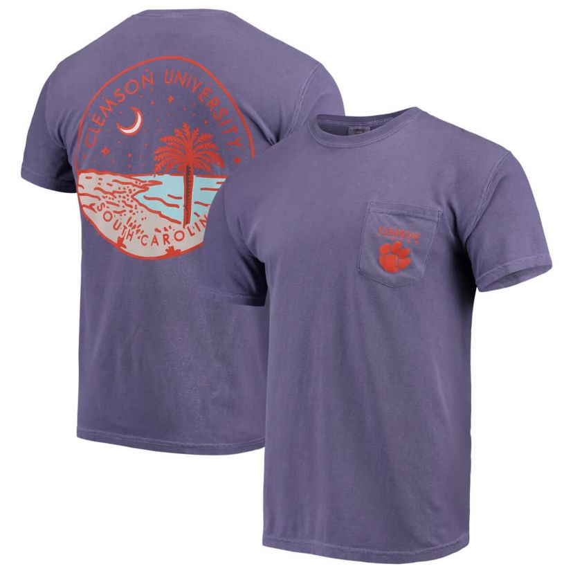 NCAA Clemson Tigers Circle Scene Pocket T-Shirt
