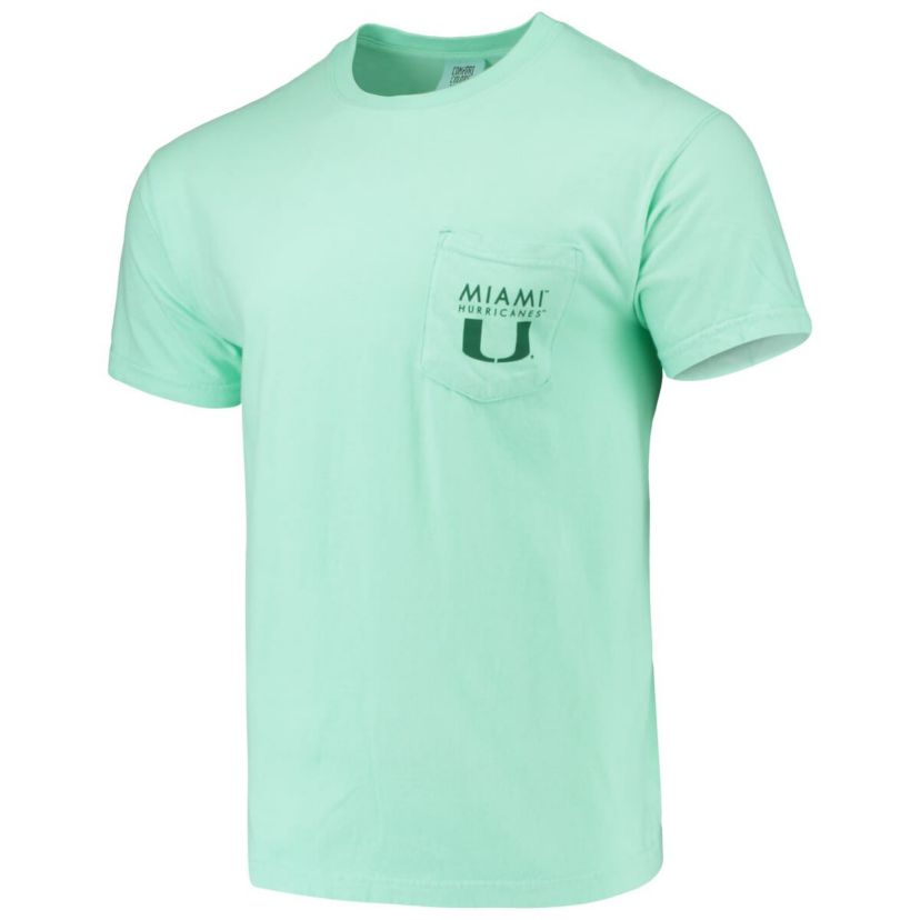 Miami (FL) Hurricanes NCAA Miami Hurricanes Circle Scene Pocket T-Shirt