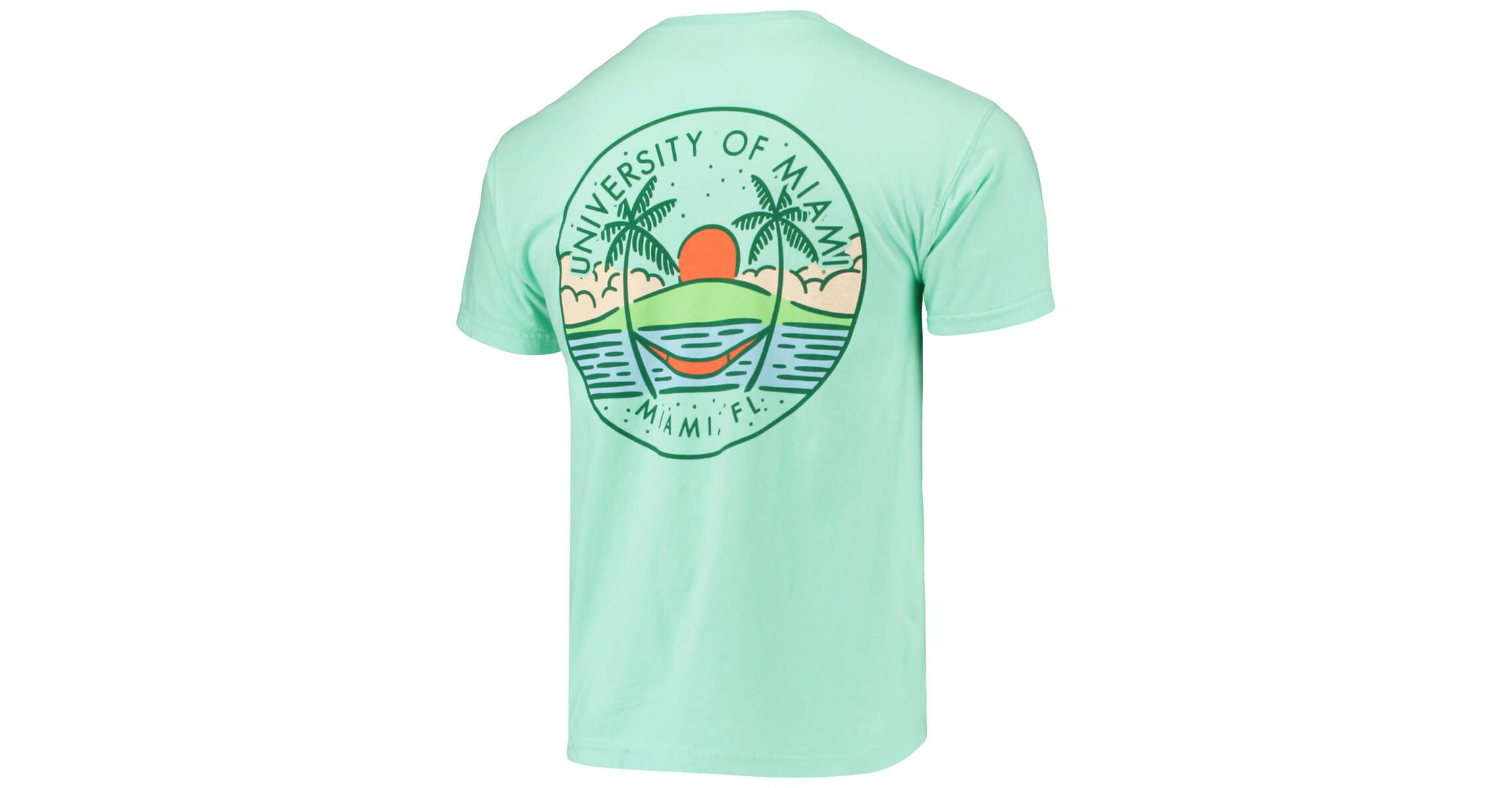 Miami (FL) Hurricanes NCAA Miami Hurricanes Circle Scene Pocket T-Shirt