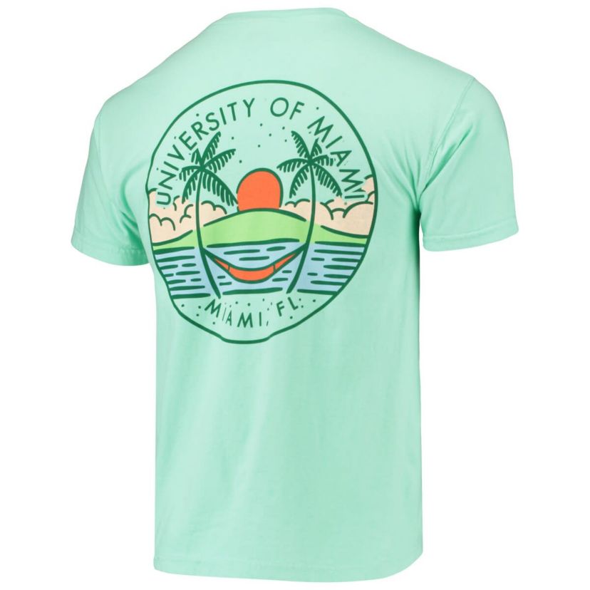 Miami (FL) Hurricanes NCAA Miami Hurricanes Circle Scene Pocket T-Shirt
