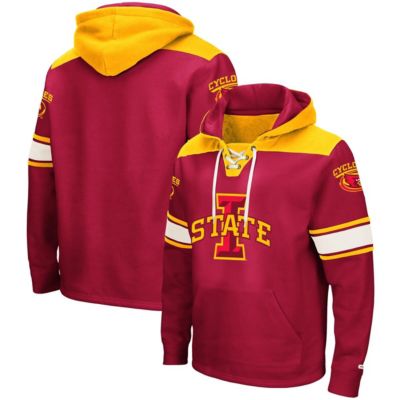 Colosseum Men's NCAA Iowa State Cyclones 2.0 Lace-Up Pullover Hoodie, Medium